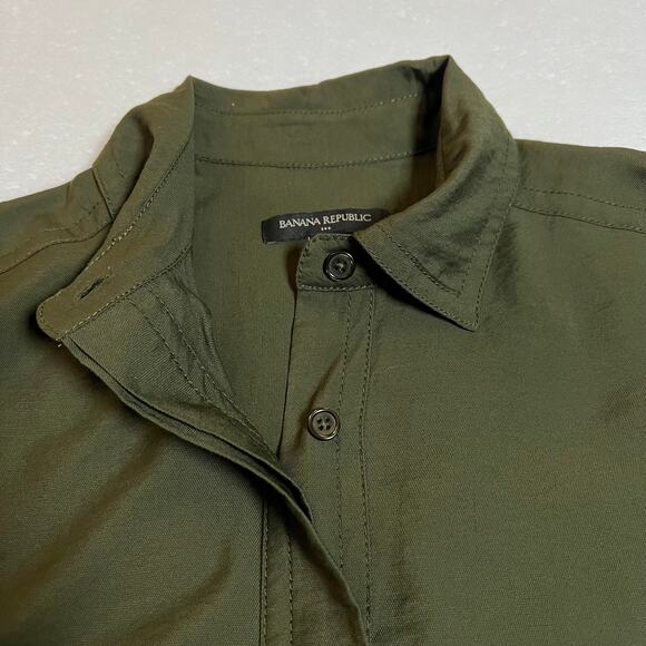 Banana Republic Long Sleeve Ankle Length Jumpsuit Size XS Casual Utility - Picture 6 of 10